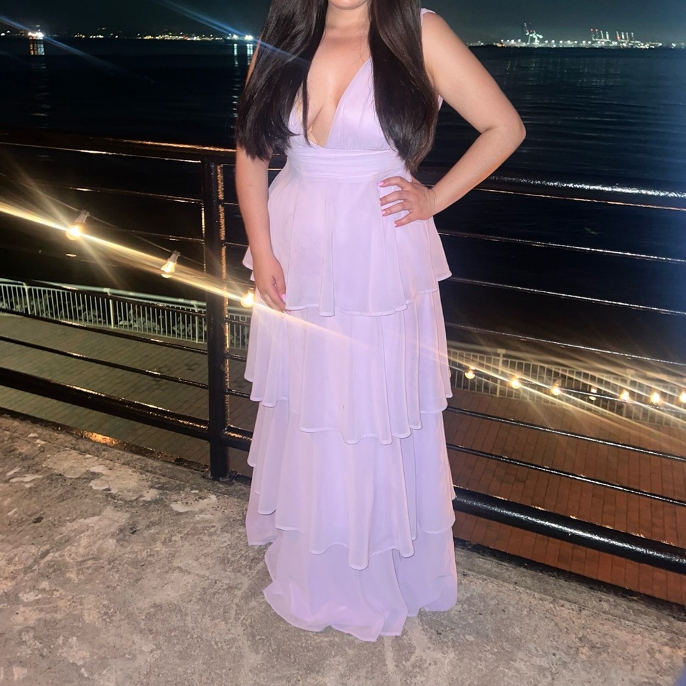 Lavendar evening gown